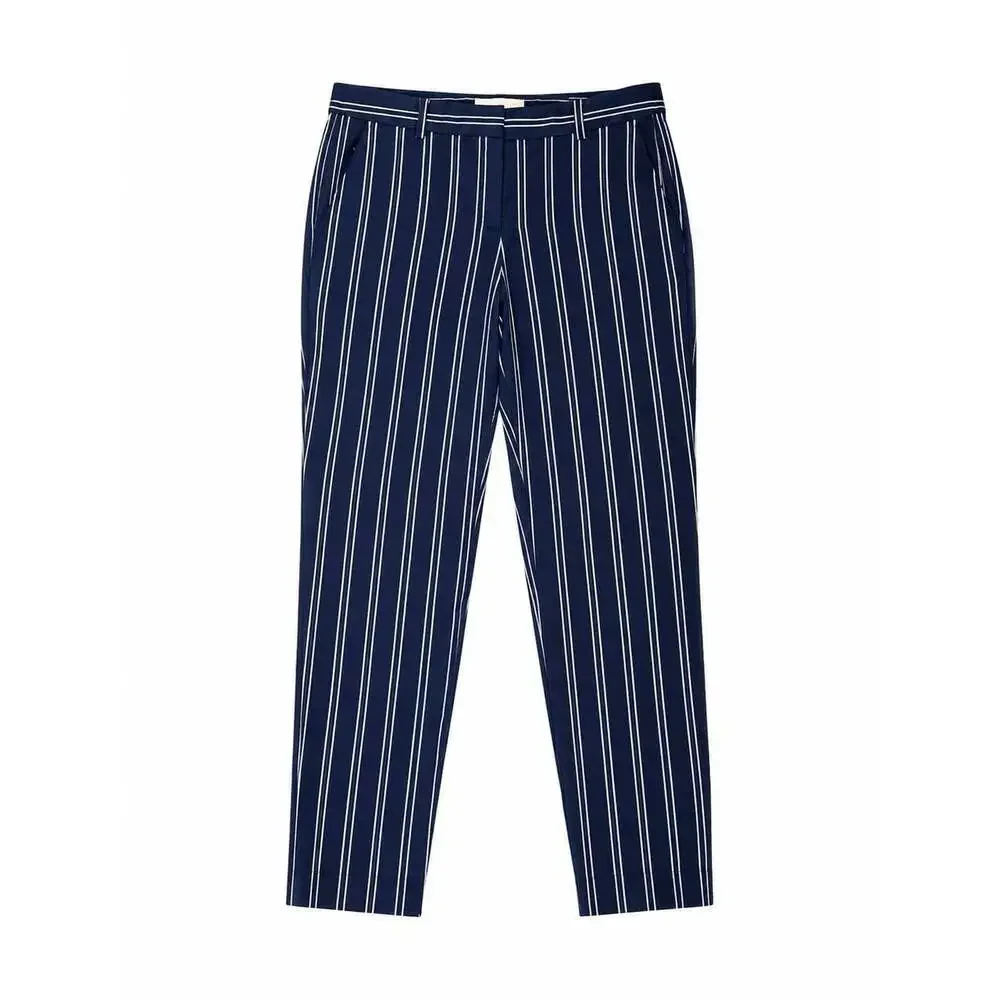 Michael Kors Women's Blue and White Trousers